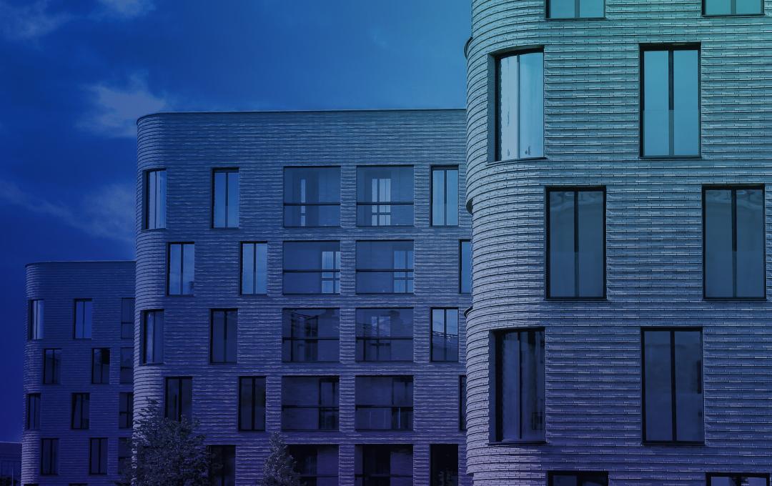 row of buildings