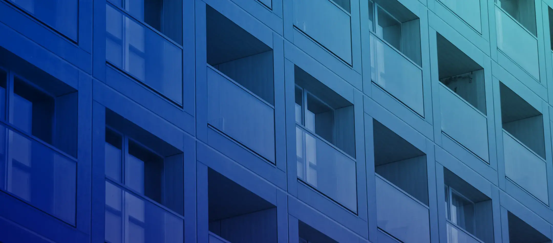 building fascade with glass balconies